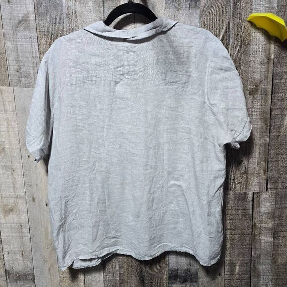 Gigi Moda Grey Linen Top - Picture 3 of 5